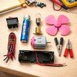 Kit Experimento Cientifico Luz Ventilador Circuito Elctrico