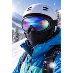 Antiparra De Nieve Lentes Para Ski Y Snowboard Gafas Esquiar Negro Plateado