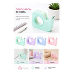 Porta Scotch Dispensador De Cinta Adhesiva Escritorio Rosa