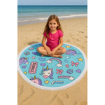 Toalla De Playa Redonda Piscina Microfibra Diseño Varios
