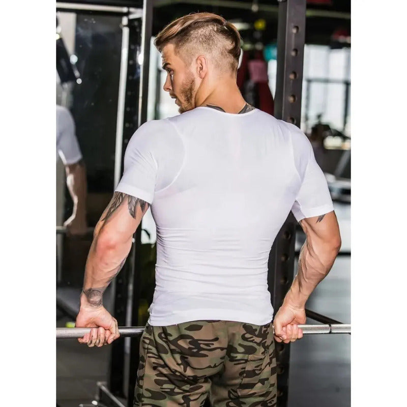 X2 Poleras Compresión Hombre Faja Camiseta Reductora Hombre