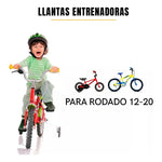 Ruedas Estabilizadoras Regulables Aro 12-20  Bicicleta
