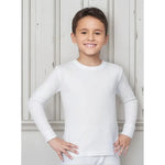 Camiseta Niños Y Niñas Blancas Algodón Manga Larga