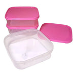 3 Taper Hermeticos De Plastico Contenedor Para Comida Color