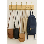 Set De 2 Percheros De Madera 5 Ganchos De Pared 50cm Madera