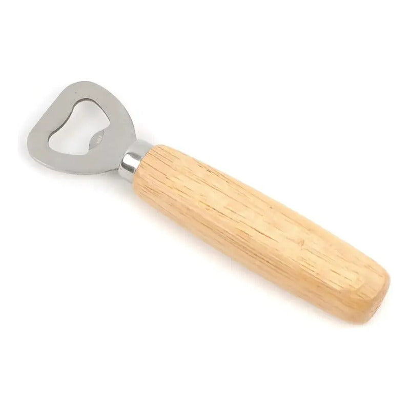 Destapador De Botellas Cerveza Y Bebidas Abridor D Madera
