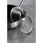 Tapas De Vidrio Y Anti Salpicadura Olla Sarten 18 Cm Negro