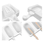 Molde De Helado Silicona Paleta Reutilizables Color