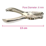 Pinza Perforadora De Papel De 6 Mm, Perforadora, Cortador Gris