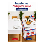 Mantel Rectangular Plástico Decoración Fiestas Patrias Chile Blanco Fechas Patrias Chile