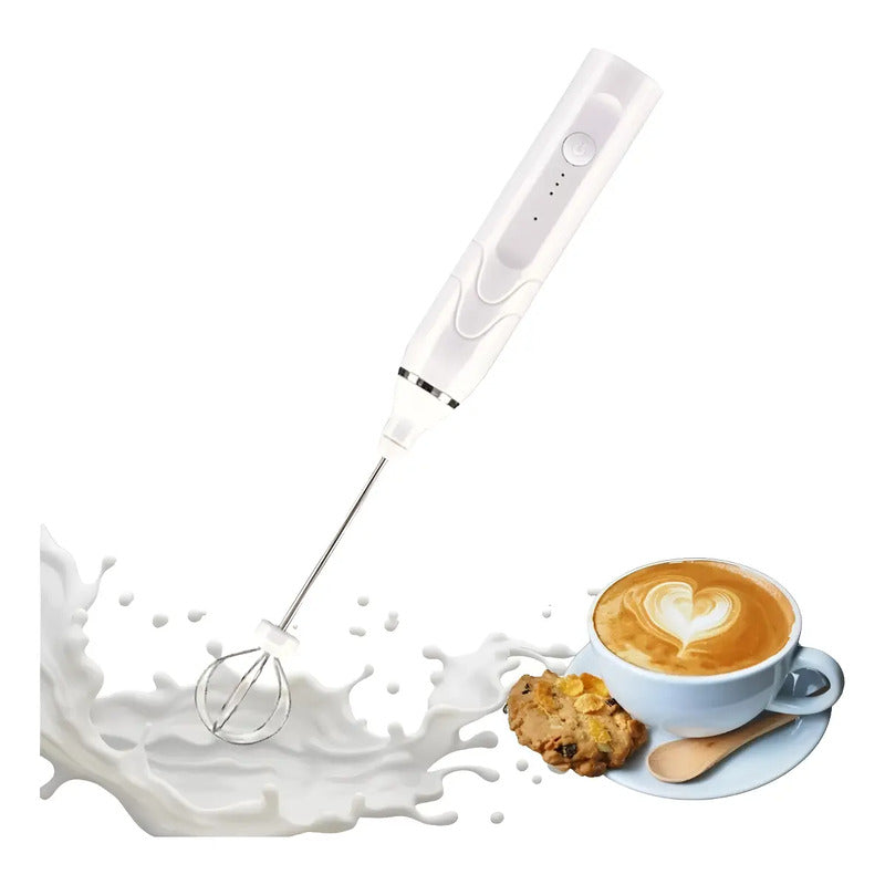 Mini Batidor Revolvedor De Café Y Espuma Leche Recargable