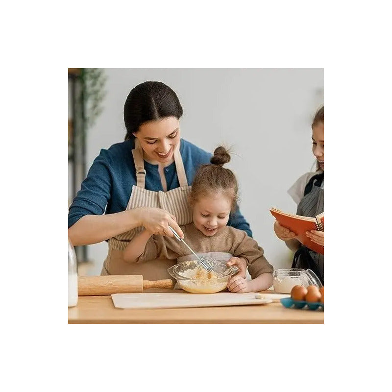 Batidor Mezclador Semiautomático De Resorte Mecánico 26 Cm