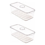 Organizador Para Refrigerador De Cocina Contenedor Con Tapa Transparente