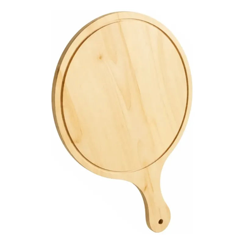 Tabla Para Picoteo Snacks De Bambu Con Mango Pizzera