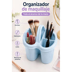 Escurridor Organizador Cubiertos 4 Divisiones Plastico Crema