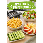 Cortador De Verduras Multifuncional Manual Con 3 Cuchillas Gris