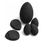Set 6 Mini Esponjas Para Maquillaje Precision Base Corrector Negro Mini