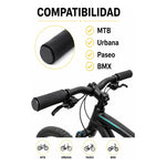Puños De Bicicleta Goma Antideslizante Agarre Seguro Mtb Negro