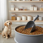 Pala Dosificadora Para Alimento De Perros Gatos Medidora Lisa Gris