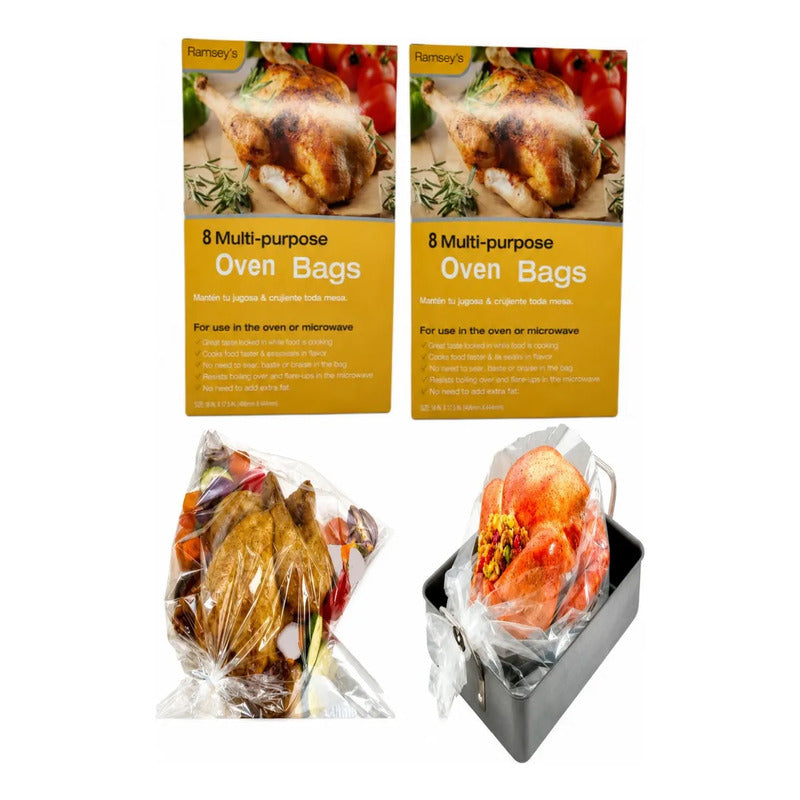 16 Bolsas Para Asar Cocinar Hornear Pollo Pavo Roastingbags
