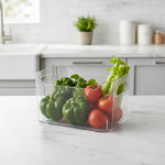 Caja Organizadora Refrigerador Sin Tapa Contenedor Acrílico Transparente