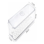 Organizador Para Refrigerador Cocina 3 Contenedor Con Tapa Transparente