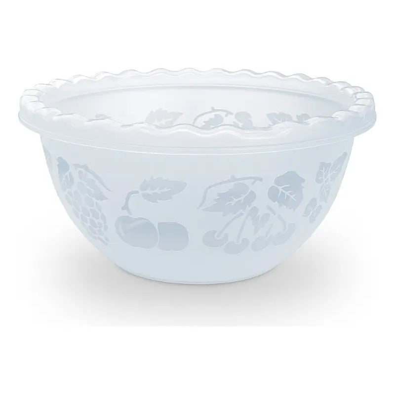 Recipiente De Ensalada Bowl Redondo Plastico Multiuso 3,5lts