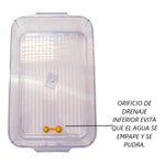 Bandeja Organizadora Multiuso Con Tapa De Cocina Refrigerar Transparente