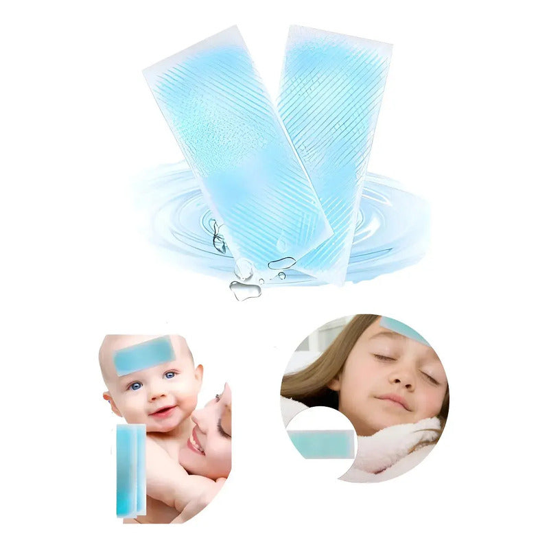 Parche Gel Frio Para Bajar Fiebre Adultos Y Niños 12x5 Cm