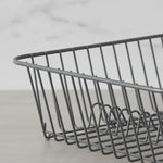 Seca Plato Platera Porta Loza Escurridor Plato Alto Metalico Gris