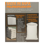 Set De 4 Sacos Vacios De Rafia De Polipropileno 83×55 Cm 50k Blanco