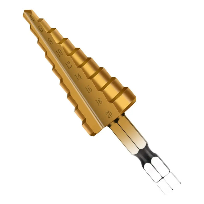 Broca Conica Escalonada Metales Perfora 4 A 20mm Paso A Paso