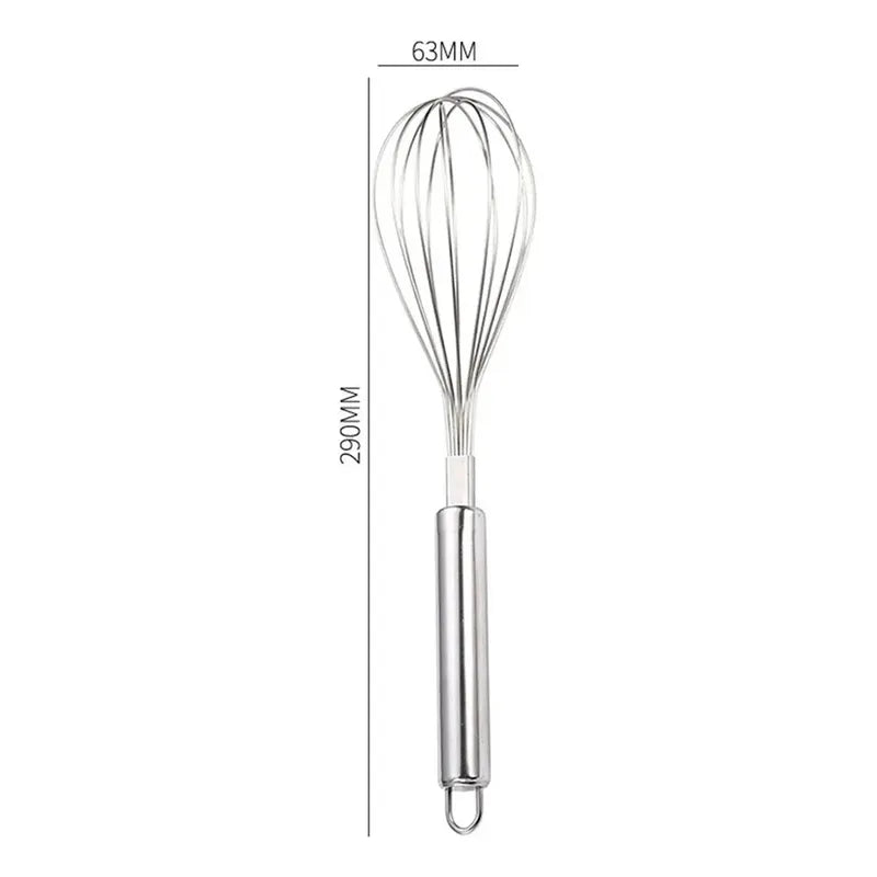 Mezclador Batidor Manual De Huevo Metal De Acero Inoxidable