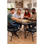 Silla Plegable Metálica Resistente Con Asiento Y Respaldo
