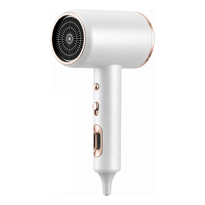 Secador De Cabello Mini Secador Portátil Con Boquilla Blanco