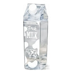 Botella De Leche Cuadrada Transparente Para Agua Jugo 1000ml