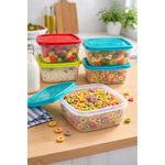 X4 Mini Tupper Contenedor De Plastico Con Tapa Para Colacion Tapas Surtidas