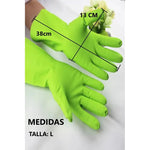 Guantes De Cocina Limpieza Impermeable Largos Multiuso Verde
