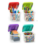 Caja Plastica Organizadora 6 Litros Transparente Tapa Wenco