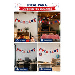 Adorno Guirnaldas 7 Banderines Fiestas Patrias Decoración