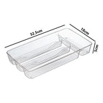 Organizador Cubiertos Utensilios Servicios Cocina 4 Cajones Transparente