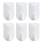 Ganchos De Pared Autoadhesivo Multiuso Colgador 6 Piezas Blanco
