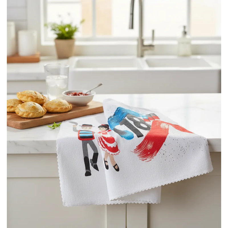 Pack 2 Paño De Cocina Microfibra 60x40 Cm Modelo Dieochero