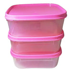 3 Taper Hermeticos De Plastico Contenedor Para Comida Color