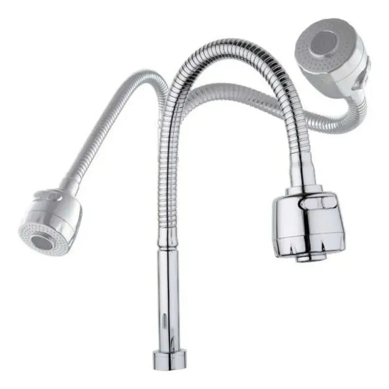 Llave Lavaplatos Monomando Cuello Flexible Giratorio Cocina