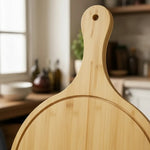Tabla Para Picar Pizza De Bambu Con Mango Pizzera 50x35cm