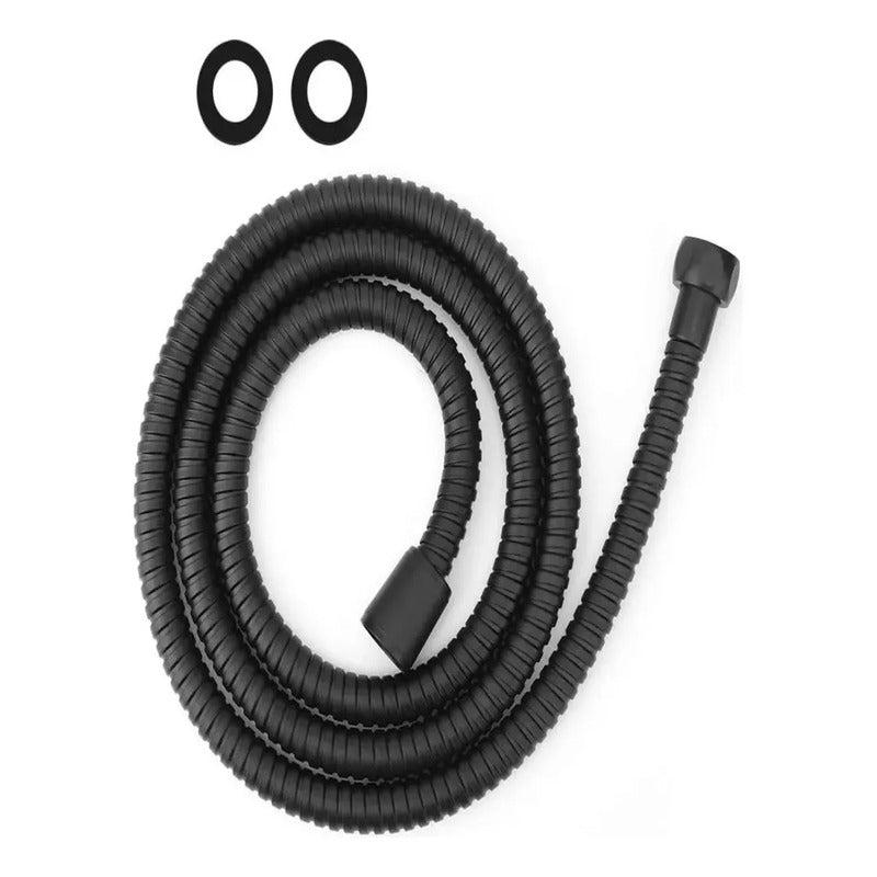 X1 Manguera Flexible Ducha 2 Metro Negra Mate Universal Negro Mate
