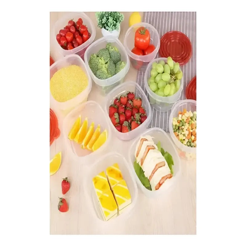 X4 Tapper Fuente Hermetico Plastico Comida Alimentos Frutas Azul