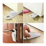 Par De Topes Para Puertas A Piso Con Gancho Color Blanco