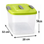 Caja Plastica Organizadora 6 Litros Transparente Tapa Wenco